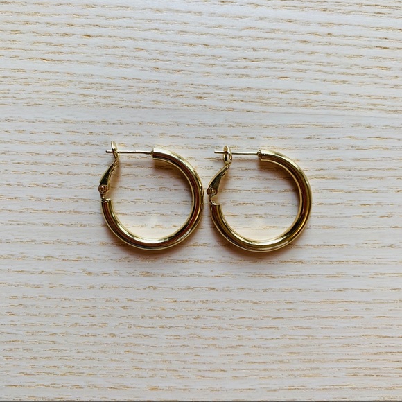 NINA 18K Gold Plated Hoop Earrings - Picture 2 of 5